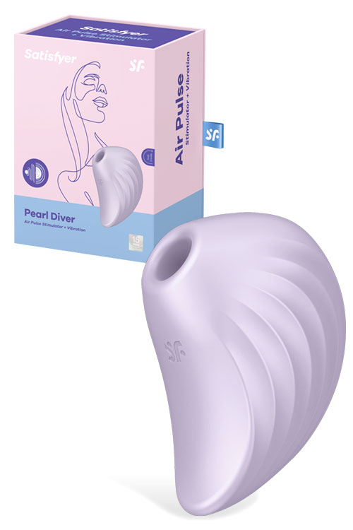 Pearl Diver 3.5" Air Pulse Clitoral Stimulator with Vibration
