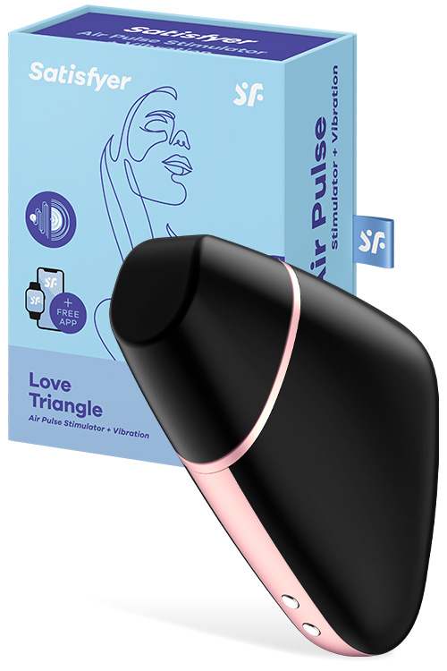 Love Triangle 3.5" Air Pulse Clitoral Stimulator With Vibration & App