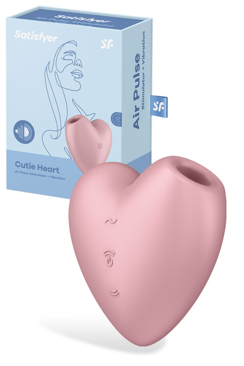 Cutie Heart Clitoral Stimulator with Air Pulse & Vibration