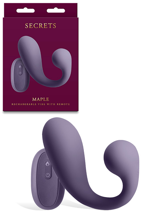 Maple 4" Remote Controlled Couples Vibrator