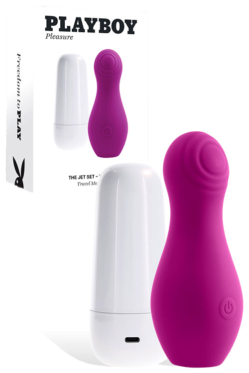 The Jet Set 4" Tapping Clitoral Stimulator with Self Charging Travel Case