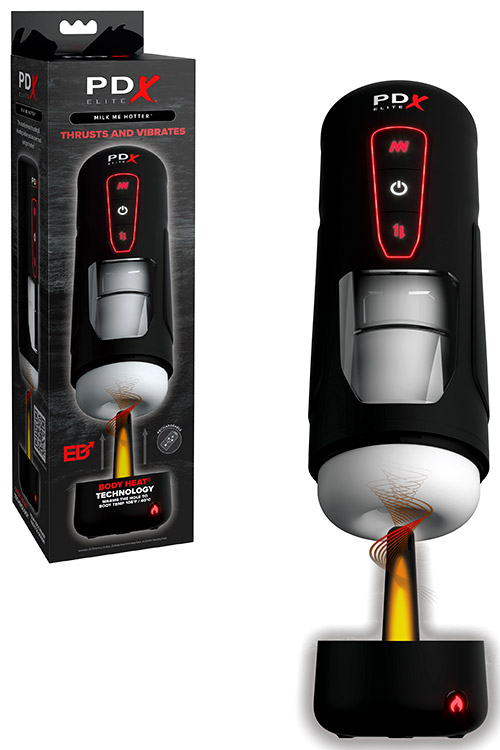 Milk Me Hotter 10.5" Heating, Thrusting & Vibrating Masturbator