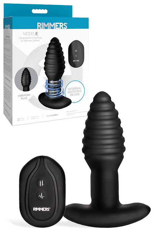 Vibrating Rimming 4.9" Butt Plug with Remote Control