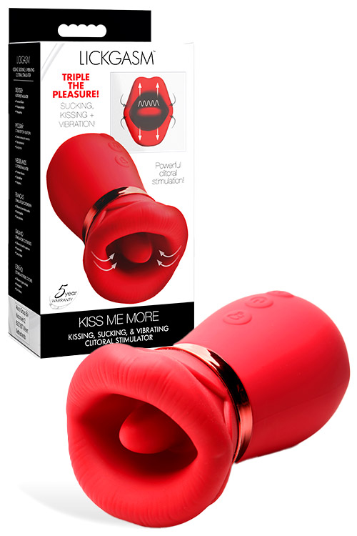 Kiss Me More 4.9" Kissing, Sucking & Vibrating Clitoral Stimulator