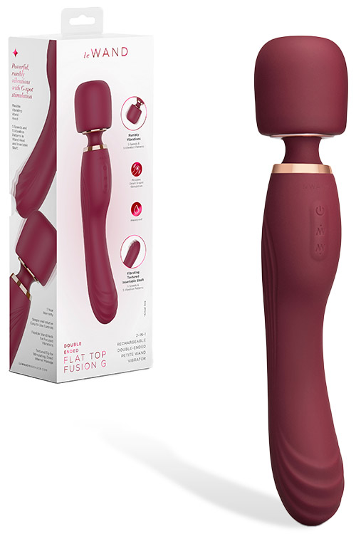 Flat Top Fusion 8.75" Double Ended G Spot & Wand Vibrator