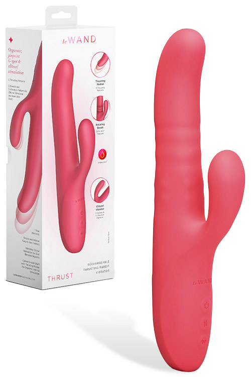 Thrust 9.25" Thrusting Rabbit Vibrator with 360° Rotating Beads