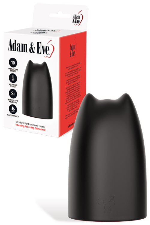 Midnight Panther 4.25" Warming & Vibrating Penis Head Teaser