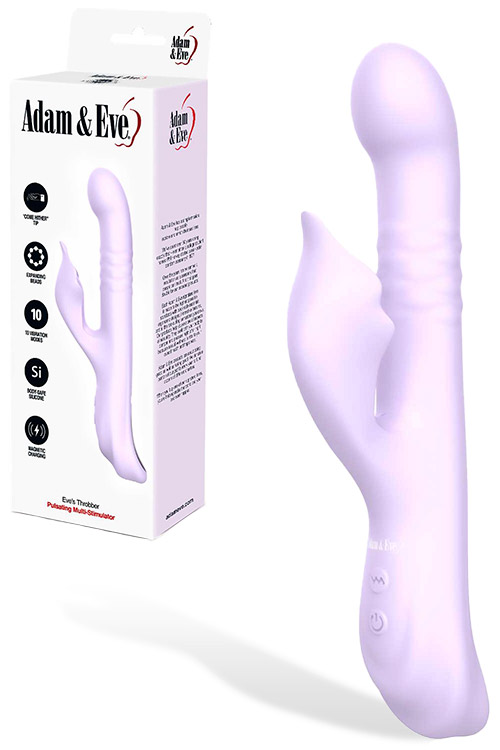Eve's Throbber Pulsating 10" Rabbit Vibrator with Come Hither Motion