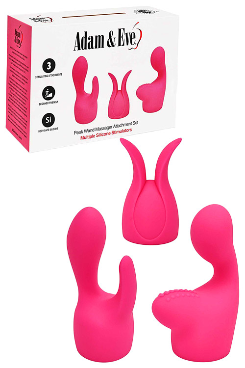 Peak Wand Vibrating Massager 3 Piece Attachment Set