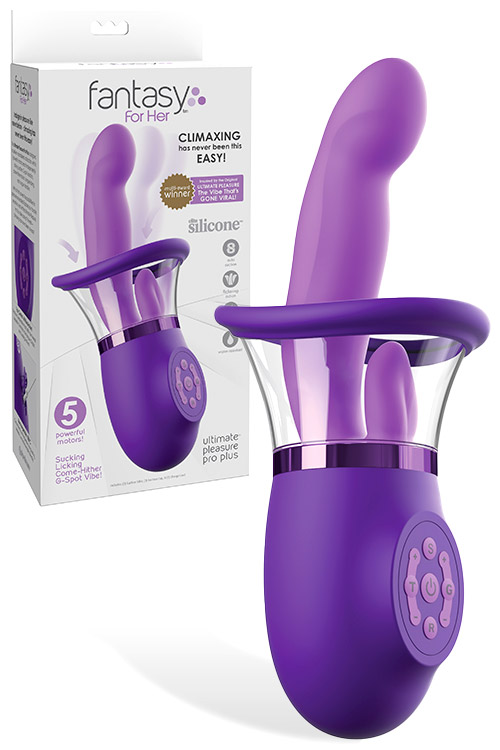 Ultimate Pleasure Pro Plus 9.5" G Spot, Clitoral & Suction Stimulator