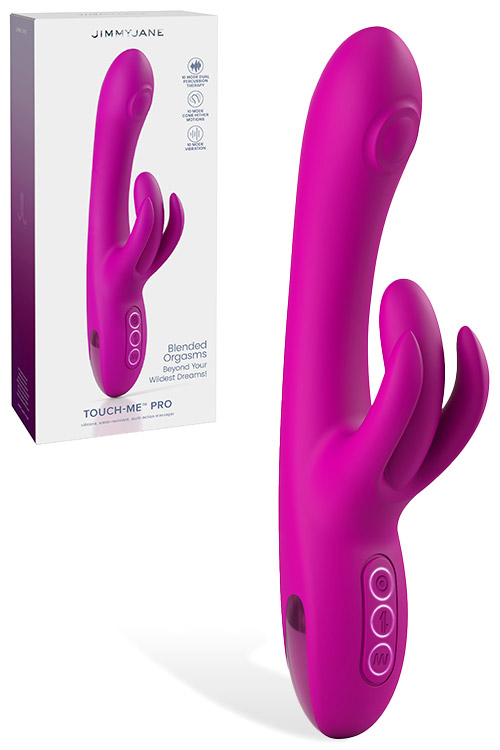 Touch Me Pro 9.25" Rabbit Vibrator with Dual Pulse G Spot Stimulation & Triple Prong Rabbit Clitoral Stimulator