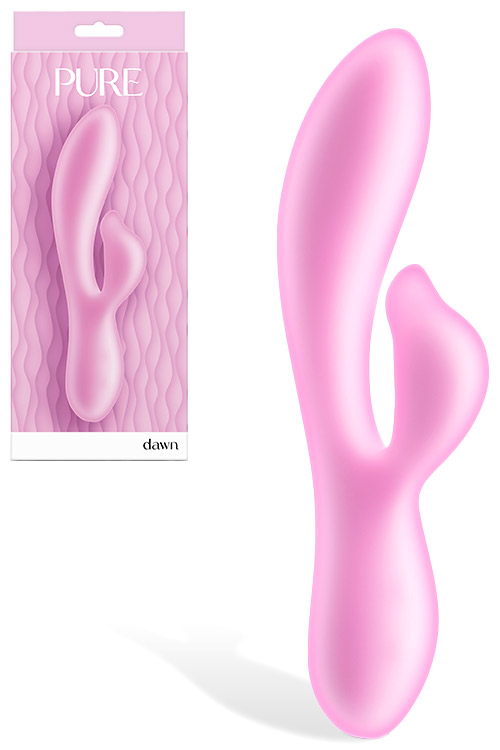 Pure Dawn Dual Layered Silicone 7.1" Rabbit Vibrator