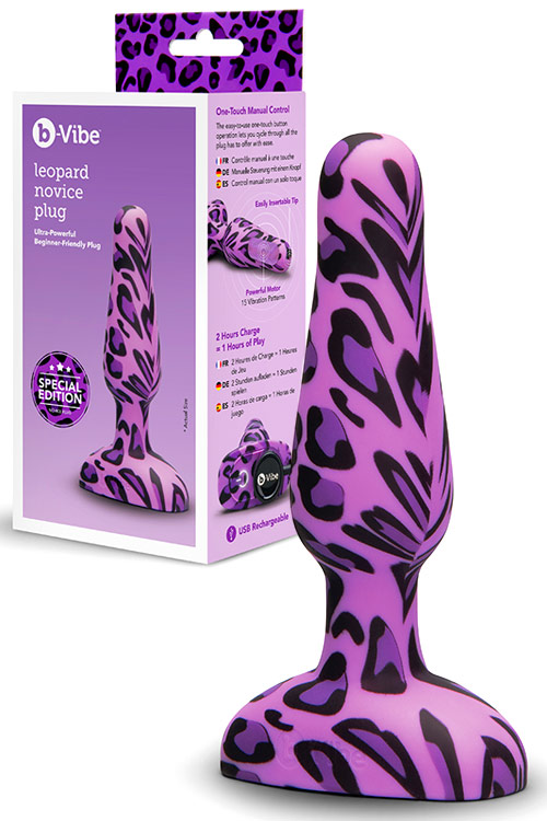 Leopard Novice 4" Vibrating Butt Plug