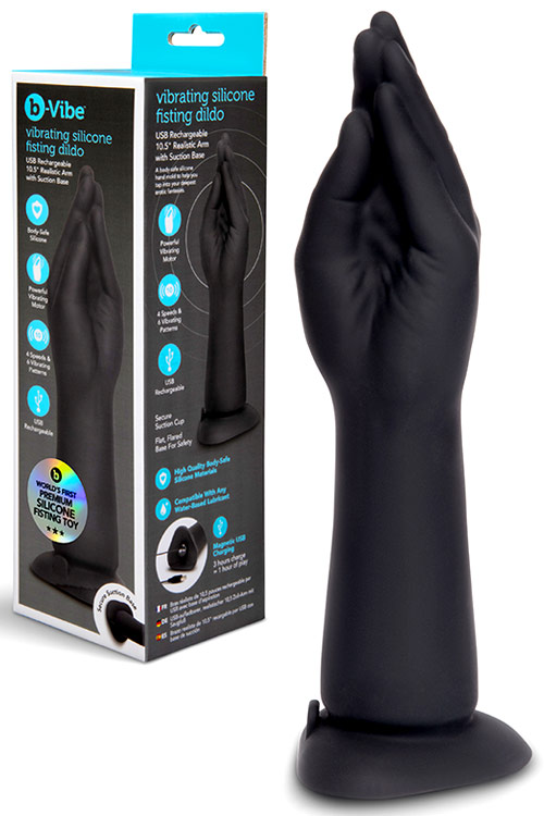 Vibrating Silicone Fisting 10.5" Dildo