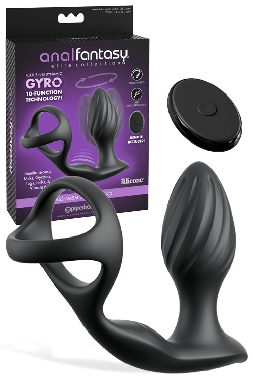 Gyro Milk Pro 6.5" Prostate Massager with Cock Ring & Remote