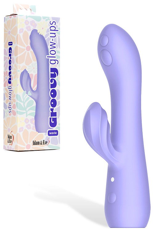 Groovy Glow Ups 6.5" Wavie Rabbit Vibrator