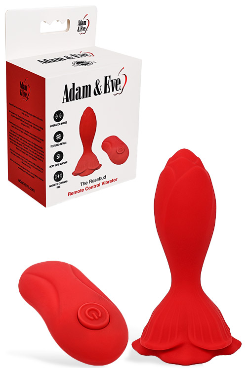 The Rosebud 4" Vibrating Butt Plug With Remote Control