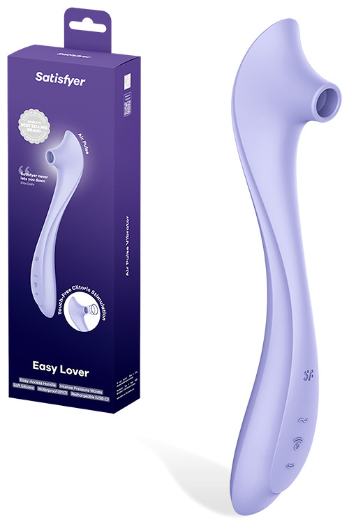 Easy Lover 10" Ergonomic Vibrating Air Pulse Clitoral Stimulator