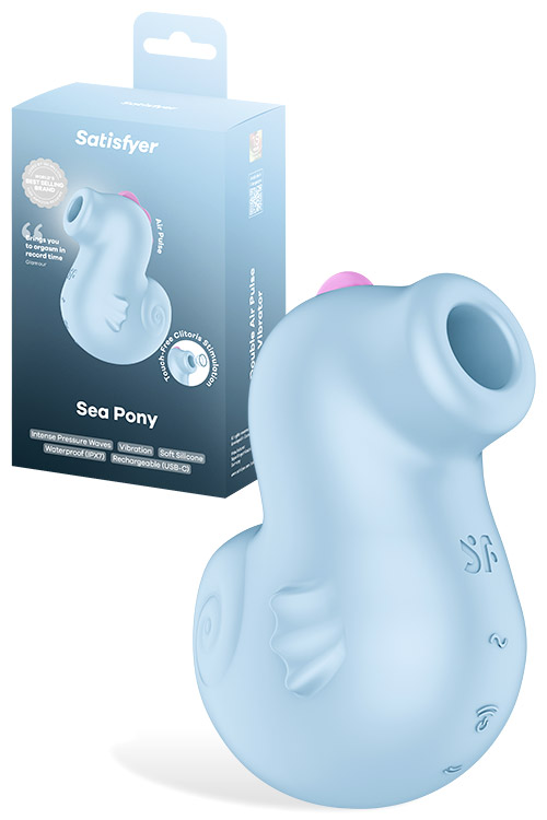 Sea Pony 3.9" Vibrating Air Pulse Clitoral Stimulator