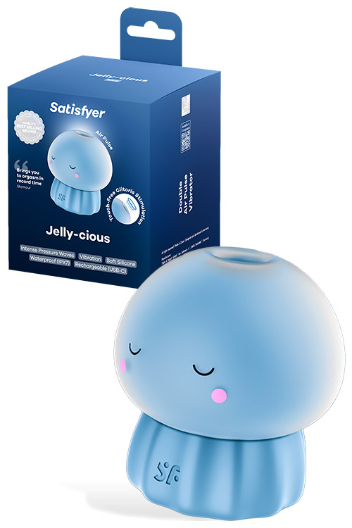 Jellycious 3.1" Vibrating Air Pulse Clitoral Stimulator