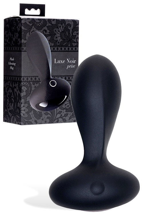 Luxe Noir 4.1" Prise Plush Vibrating Anal Plug