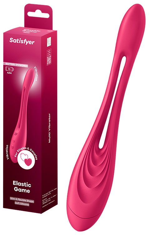 Elastic Game 8.1" Battery Operated Multi Use Vibrator