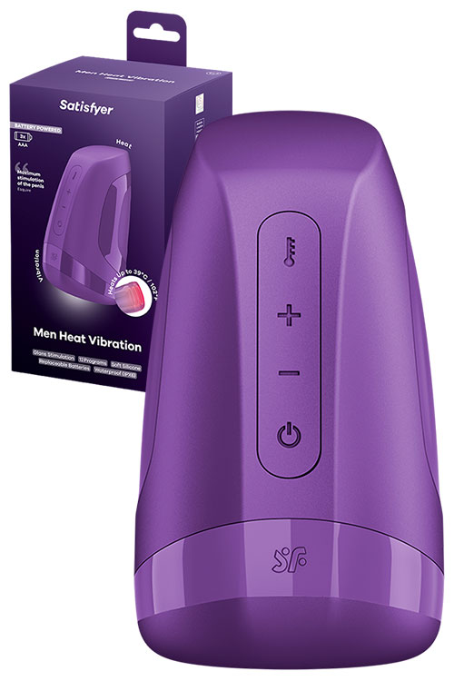 Men Heat 5.5" Battery Operated Warming & Vibrating Masturbator