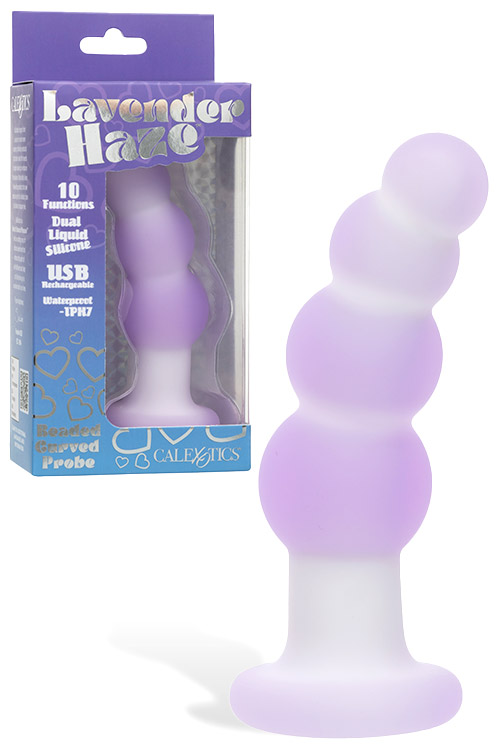 Lavender Haze 4.25" Beaded Curved Anal Probe
