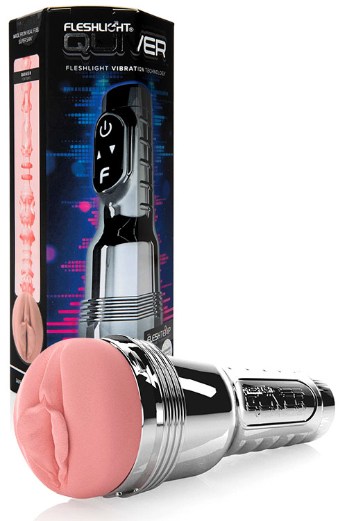 Quiver Vibrating & Warming 9.6" Masturbator